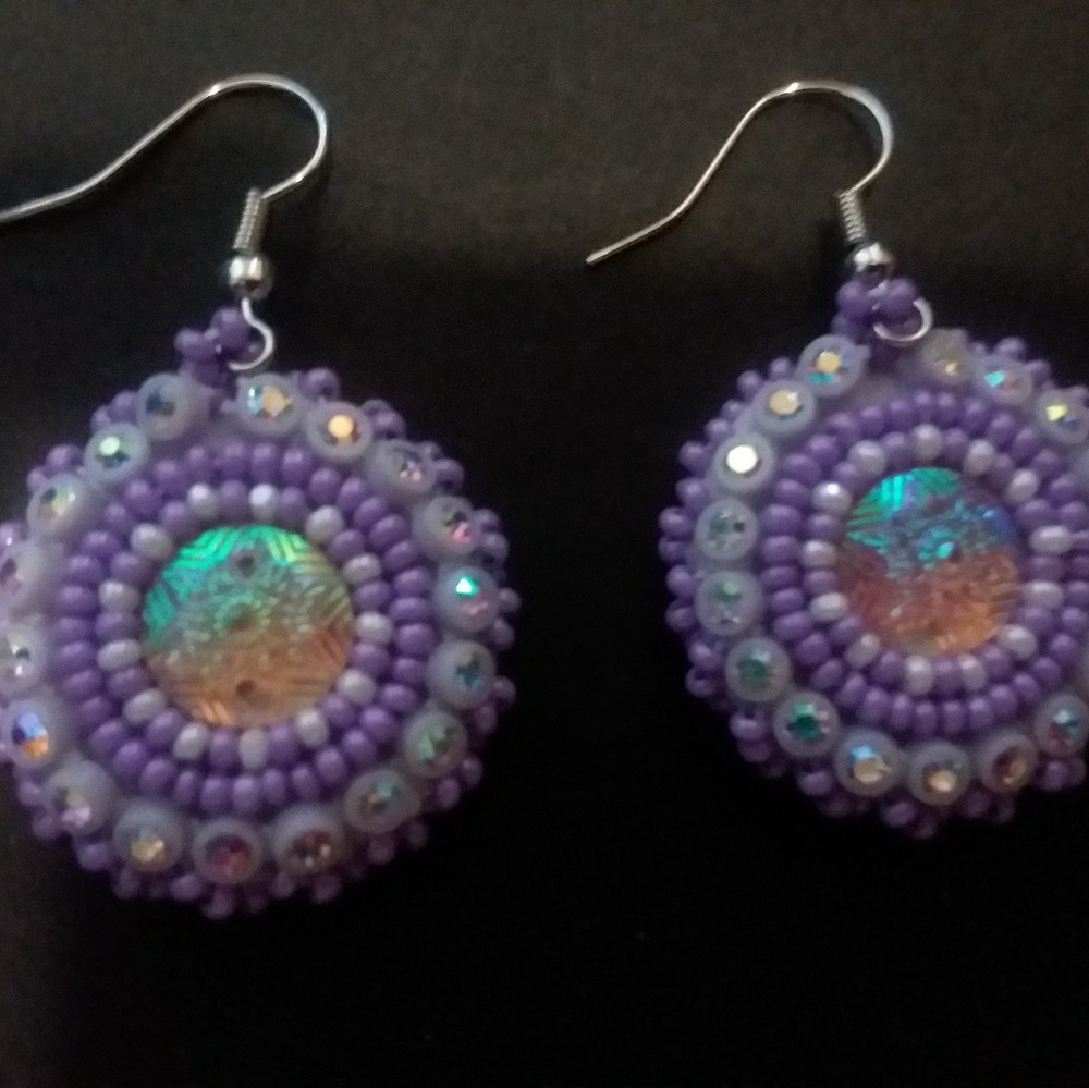 Native American Indian regalia earrings HANDMADE